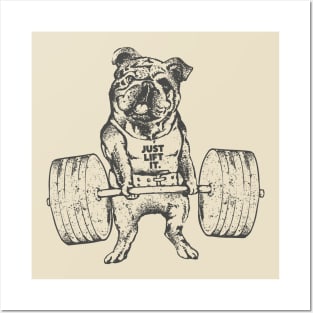 ENGLISH BULLDOG LIFT Posters and Art